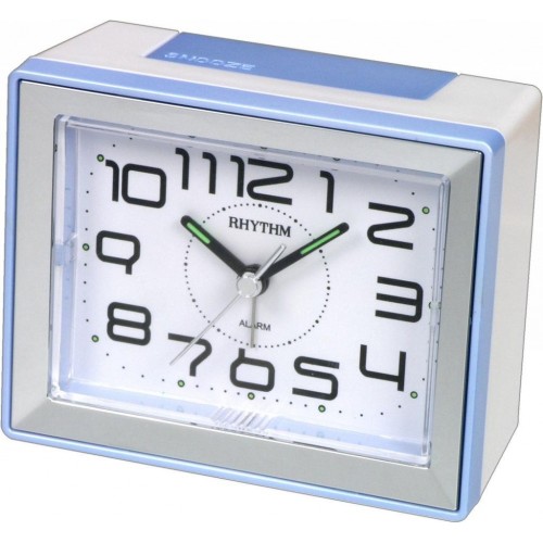 Rhythm Value Added Beep Alarm Clock Beep Alarm,Snooze & Light,Silky Move Analog